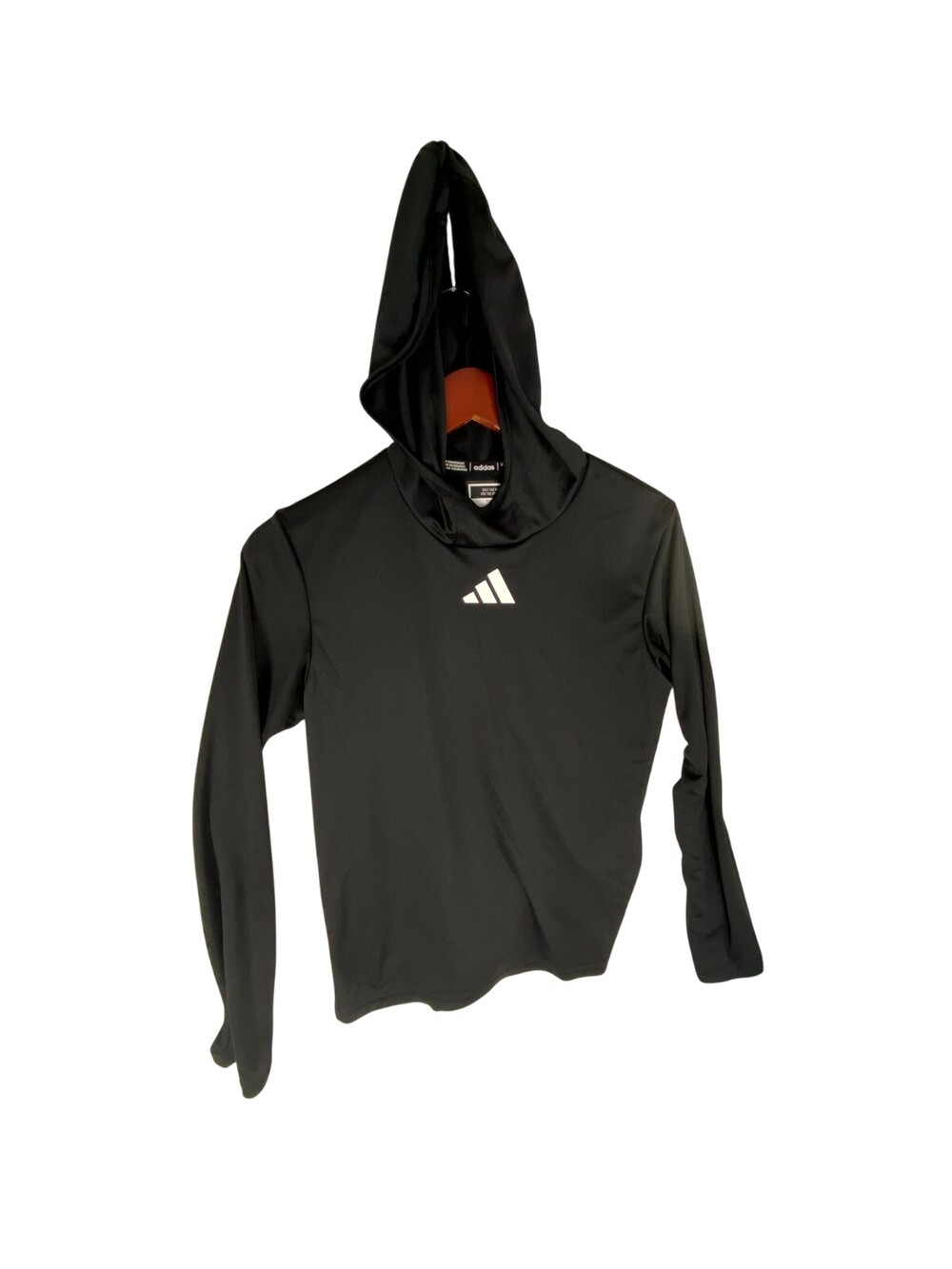 Adidas Hoodie Women's Small Black Logo Long Sleeve Pullover Workout Outdoor